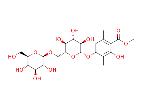 methyl 2-hydroxy-3,6-dimethylbenzoate-4-O-β-D-glucopyranosyl(1→6)-β-D-glucopyranoside