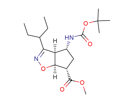 (+)-methyl (3aR,4R,6S,6aS)-4-[(tert-butoxycarbonyl)-amino]-3-(1-ethylpropyl)-4,5,6,6a-tetrahydro-3aH-cyclopenta[d]isoxazole-6-carboxylate