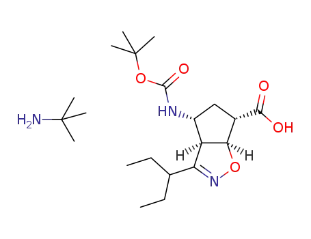 (3aR,4R,6S,6aS)-4-[[(1,1-dimethylethoxy)carbonyl]amino]-3-(1'-ethylpropyl)-3a,5,6,6a-tetrahydro-4H-cyclopent[d]isoxazole-6-carboxylic acid tert-butylamine