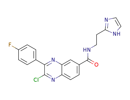 2-chloro-3-(4-fluorophenyl)-N-[2-(1H-imidazol-2-yl)ethyl]quinoxaline-6-carboxamide